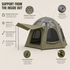 Weisshorn 4 Person Inflatable Air Tent, TC Canvas Glamping Tent with Pump & Pegs