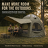 Weisshorn 4 Person Inflatable Air Tent, TC Canvas Glamping Tent with Pump & Pegs