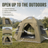 Weisshorn 4 Person Inflatable Air Tent, TC Canvas Glamping Tent with Pump & Pegs