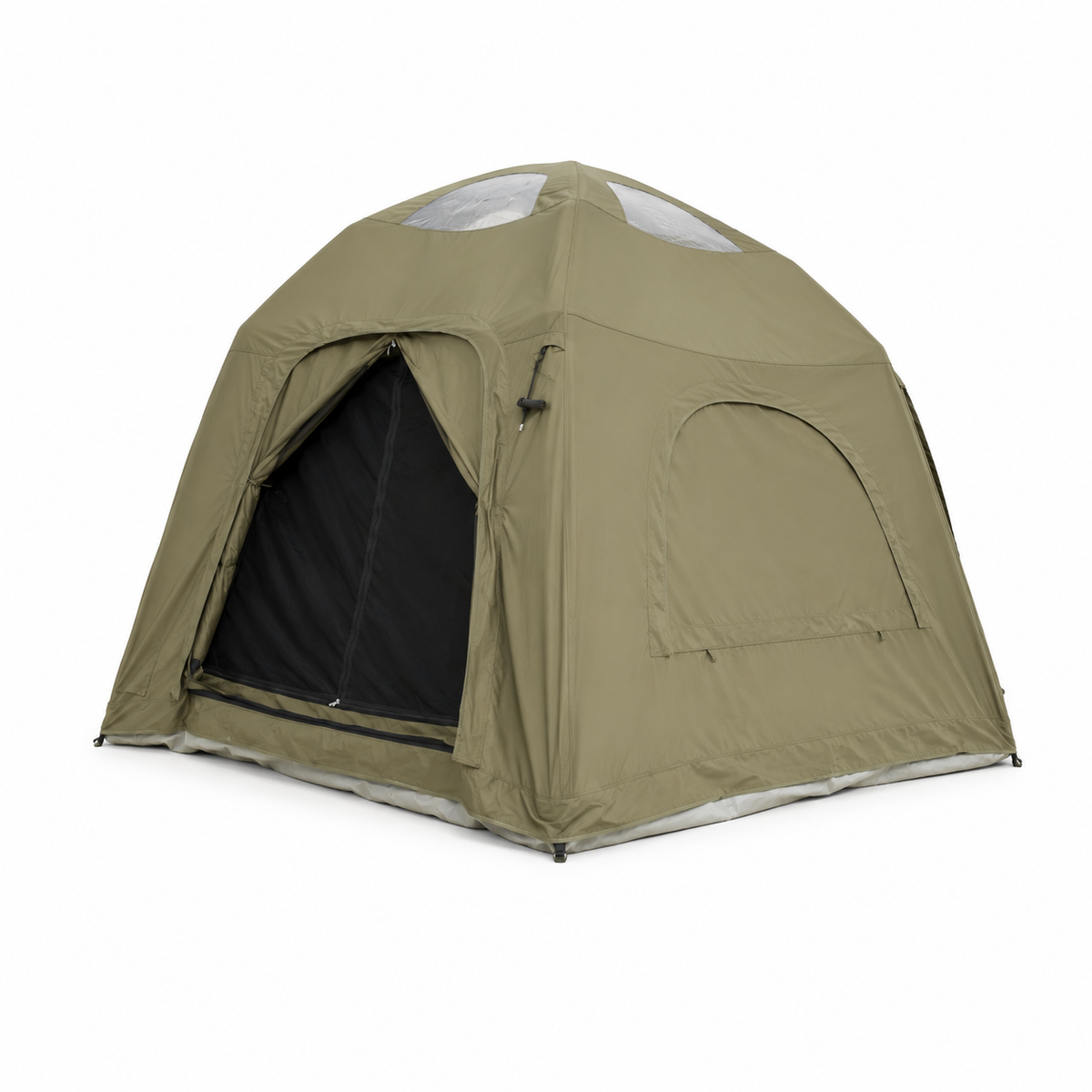 Weisshorn 4 Person Inflatable Air Tent, TC Canvas Glamping Tent with Pump & Pegs