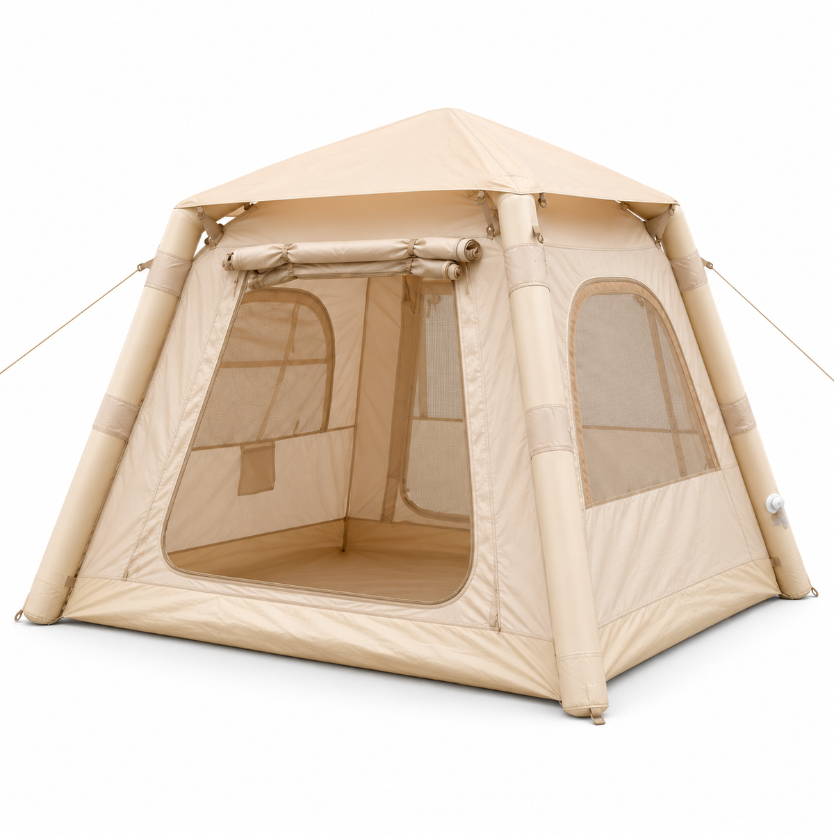 Weisshorn Inflatable Tent 300x400cm, Air Beam, Dual Doors & Arched Windows