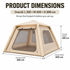 Weisshorn Inflatable Tent 300x400cm, Air Beam, Dual Doors & Arched Windows