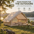 Weisshorn Inflatable A-Frame Camping Tent 300x210cm, 200cm Headroom, Beige