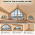 Weisshorn Inflatable A-Frame Camping Tent 300x210cm, 200cm Headroom, Beige