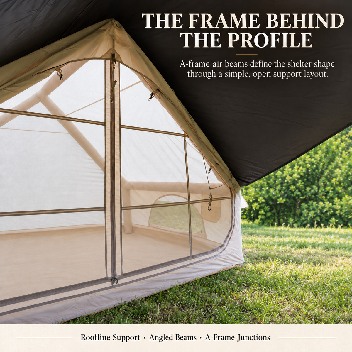 Weisshorn Inflatable A-Frame Air Tent with Extended Side Awning, Basecamp