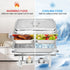 4.5LX2 Chafing Dish Set, Premium 410 Stainless Steel Buffet Warmer, Bain Marie Food Server with Fuel Holders & Lid, Stackable Catering Equipment for Hotels, Parties, Weddings & Banquets, Silver
