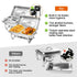 4.5LX2 Chafing Dish Set, Premium 410 Stainless Steel Buffet Warmer, Bain Marie Food Server with Fuel Holders & Lid, Stackable Catering Equipment for Hotels, Parties, Weddings & Banquets, Silver