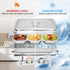 3LX3 Chafing Dish Set, Premium 410 Stainless Steel Buffet Warmer, Bain Marie Food Server with Fuel Holders & Lid, Stackable Catering Equipment for Hotels, Parties, Weddings & Banquets, Silver