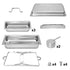 3LX3 Chafing Dish Set, Premium 410 Stainless Steel Buffet Warmer, Bain Marie Food Server with Fuel Holders & Lid, Stackable Catering Equipment for Hotels, Parties, Weddings & Banquets, Silver