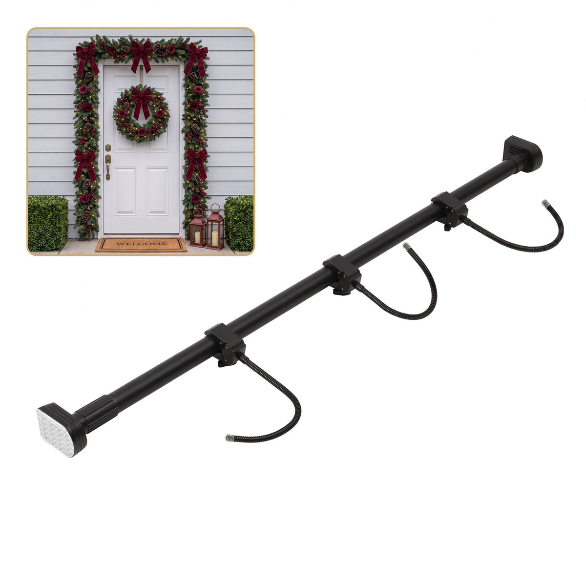 Christmas Garland Hook Wreath Hanger Fits 85-160CM Door No Drill