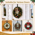 Christmas Wreath Hanger Metal Door Hook Height Adjustable