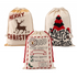 Jingle Jollys 3pc Large Canvas Christmas Santa Sacks 70 x 50cm Personalised DIY