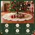 Jingle Jollys 120cm Christmas Tree Skirt Linen Christmas Tree Mat Decor