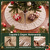 Jingle Jollys 90cm Christmas Tree Skirt Linen Christmas Tree Mat Decor