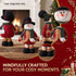 Christmas Snowman Ornament 40-56cm Telescopic Tabletop Decoration Doll, Adjustable Length For Tabletop, Window, Mantel, Indoor Holiday Decor