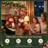Jingle Jollys Christmas Stockings 2 Pack Large 3D Plush Santa Snowman 43.5cm Christmas Decor for Family Holiday Christmas Party Decorations