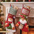 Jingle Jollys Christmas Stockings 2 Pack Large 3D Plush Santa Snowman 43.5cm Christmas Decor for Family Holiday Christmas Party Decorations