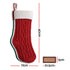 3PCS Personalized Christmas Stockings Leather Patches Contrast Colour Set
