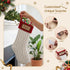 3PCS Personalized Christmas Stockings Leather Patches Contrast Colour Set