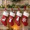 4 Pack Large Velvet Christmas Stockings 46.5cm Red White Fireplace Decor