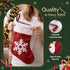 4 Pack Large Velvet Christmas Stockings 46.5cm Red White Fireplace Decor