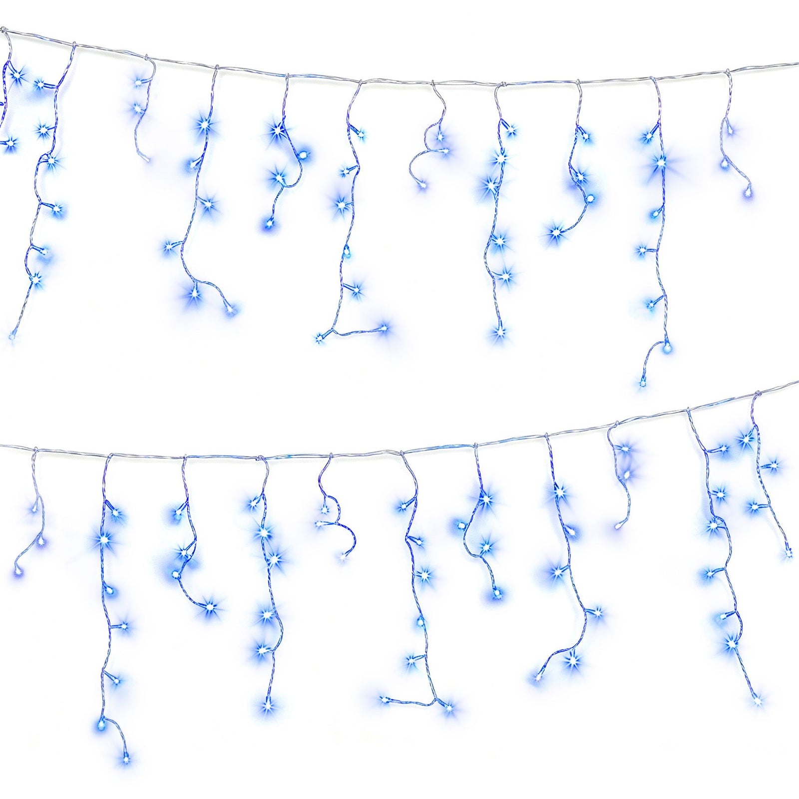 Jingle Jollys 32M Christmas Lights Solar Icicle String Lights 960 LED Blue