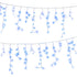 Jingle Jollys 32M Christmas Lights Solar Icicle String Lights 960 LED Blue