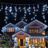 Jingle Jollys 32M Christmas Lights Solar Icicle String Lights 960 LED Cool White