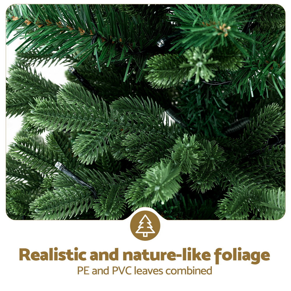 Christmas Tree 1.2M LED Potted Xmas Tree Party Decor 8 Light Modes