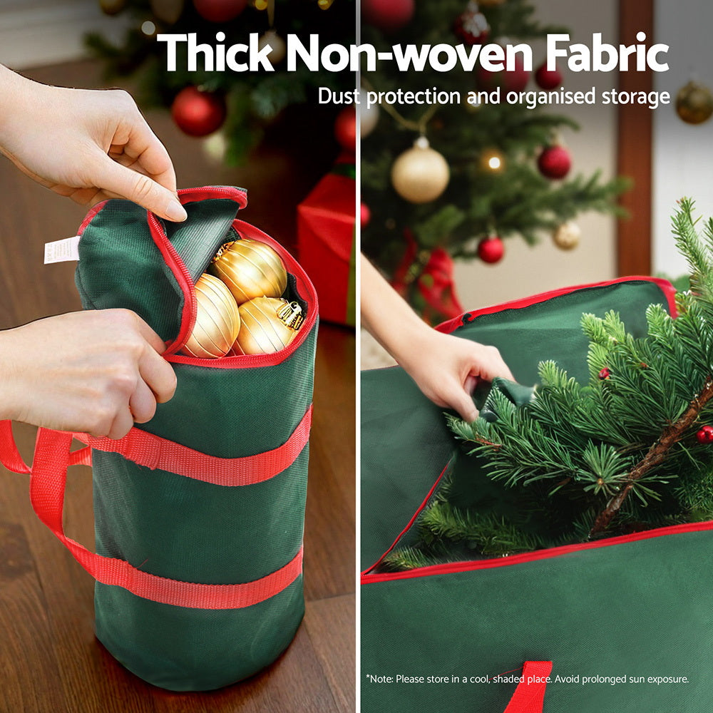 Christmas Tree Baubles Storage Bag Set Ornaments Container Box