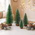 Christmas Table Decoration 4Pcs Mini Tree Set Frosted Party Decor
