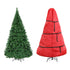 Jingle Jollys 2.4m Pre-Lit Christmas Tree 1488 LED Green with Red Storage Bag