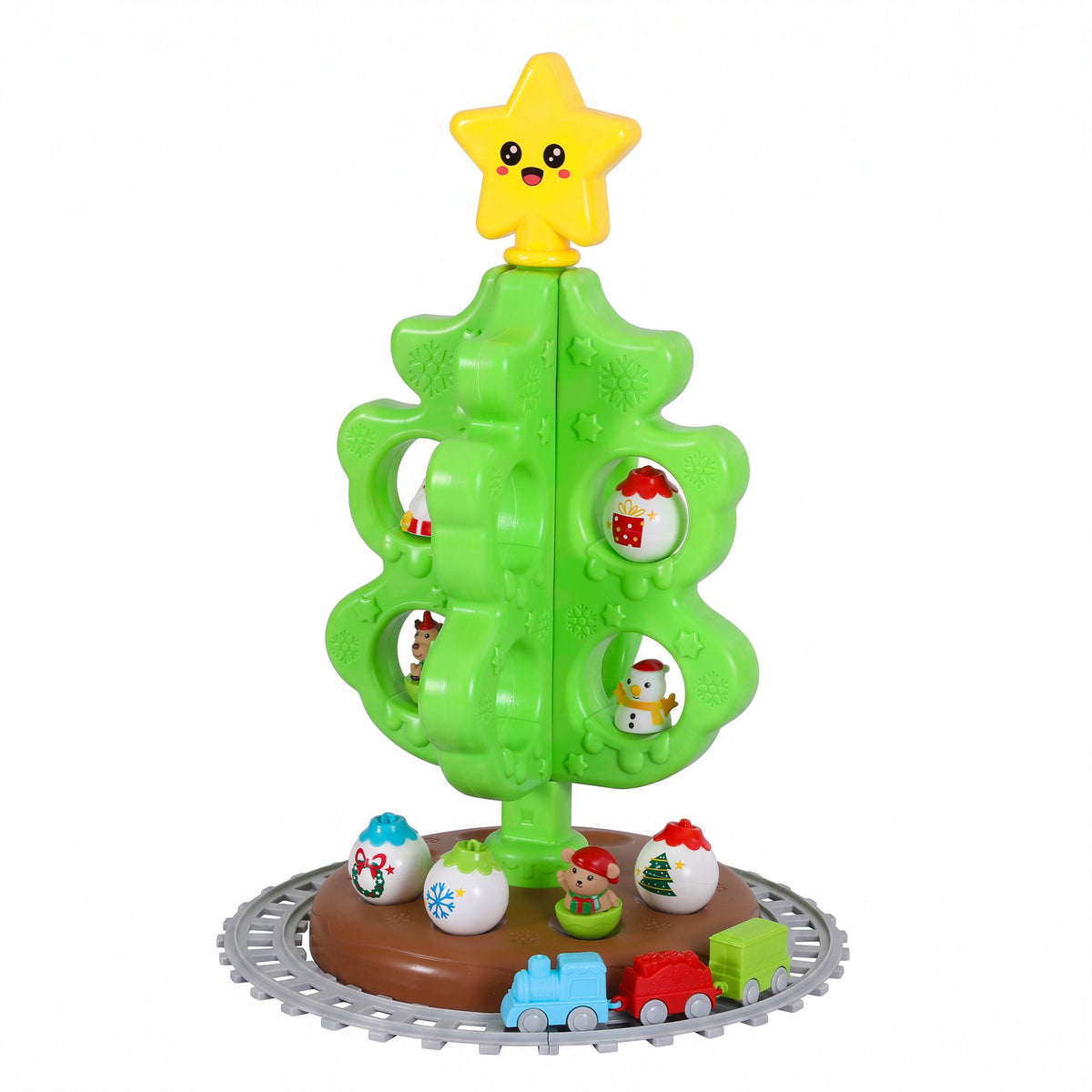 Toddler First Christmas Tree Mini Xmas Tree Toy Set with Train