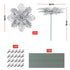 20Pcs Christmas Tree Flower Set Garland Wreath Poinsettia Decorations