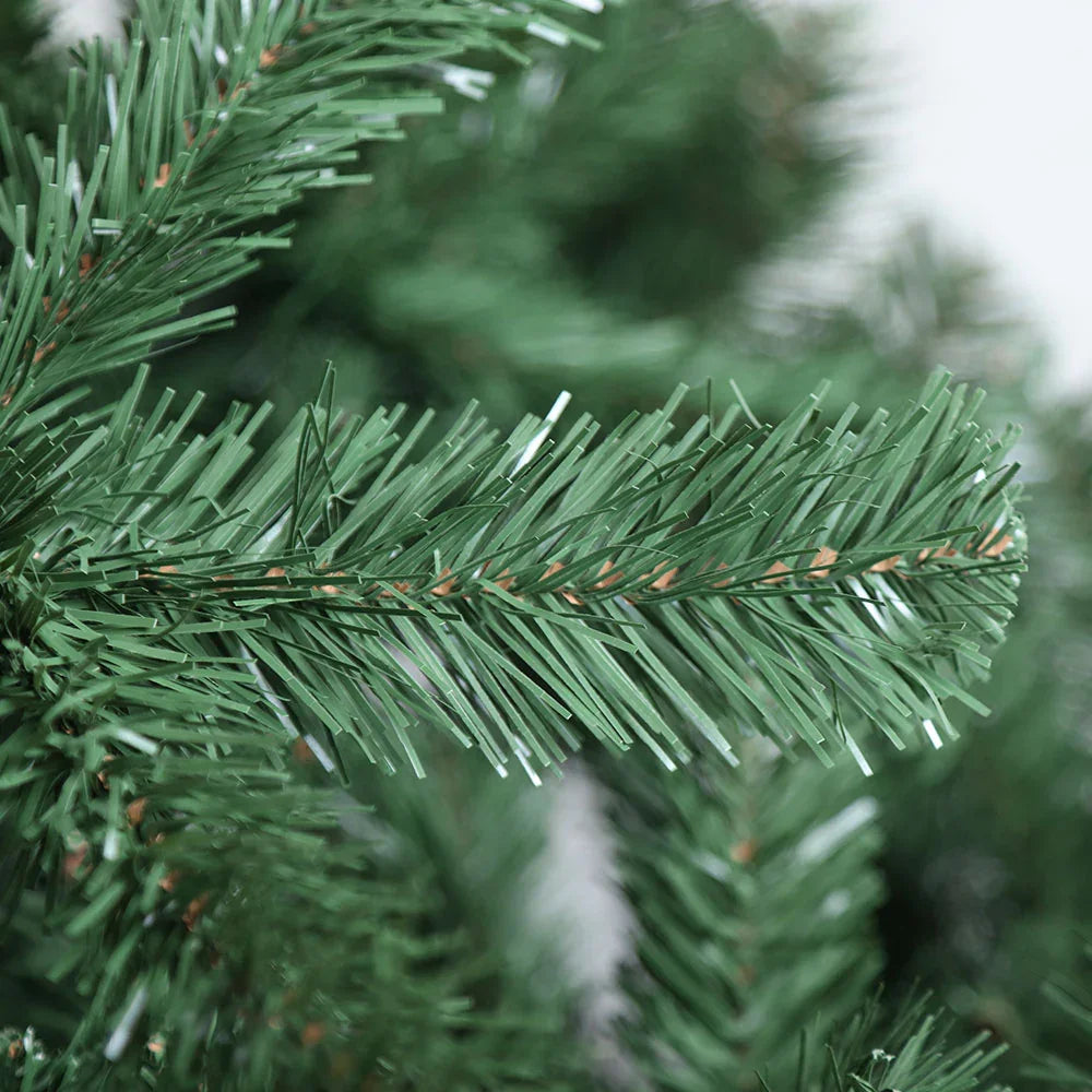 8FT Artificial Christmas Tree Green PVC Fir Tree with Metal Stand