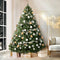 8FT Artificial Christmas Tree Green PVC Fir Tree with Metal Stand
