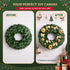 Christmas Wreath 60cm Artificial Green Garland Door Decoration 420 Tips Xmas Bush