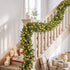 Jingle Jollys 2.7M Christmas Garland 8 Mode LED Lights Timing 200Tips Xmas Decor
