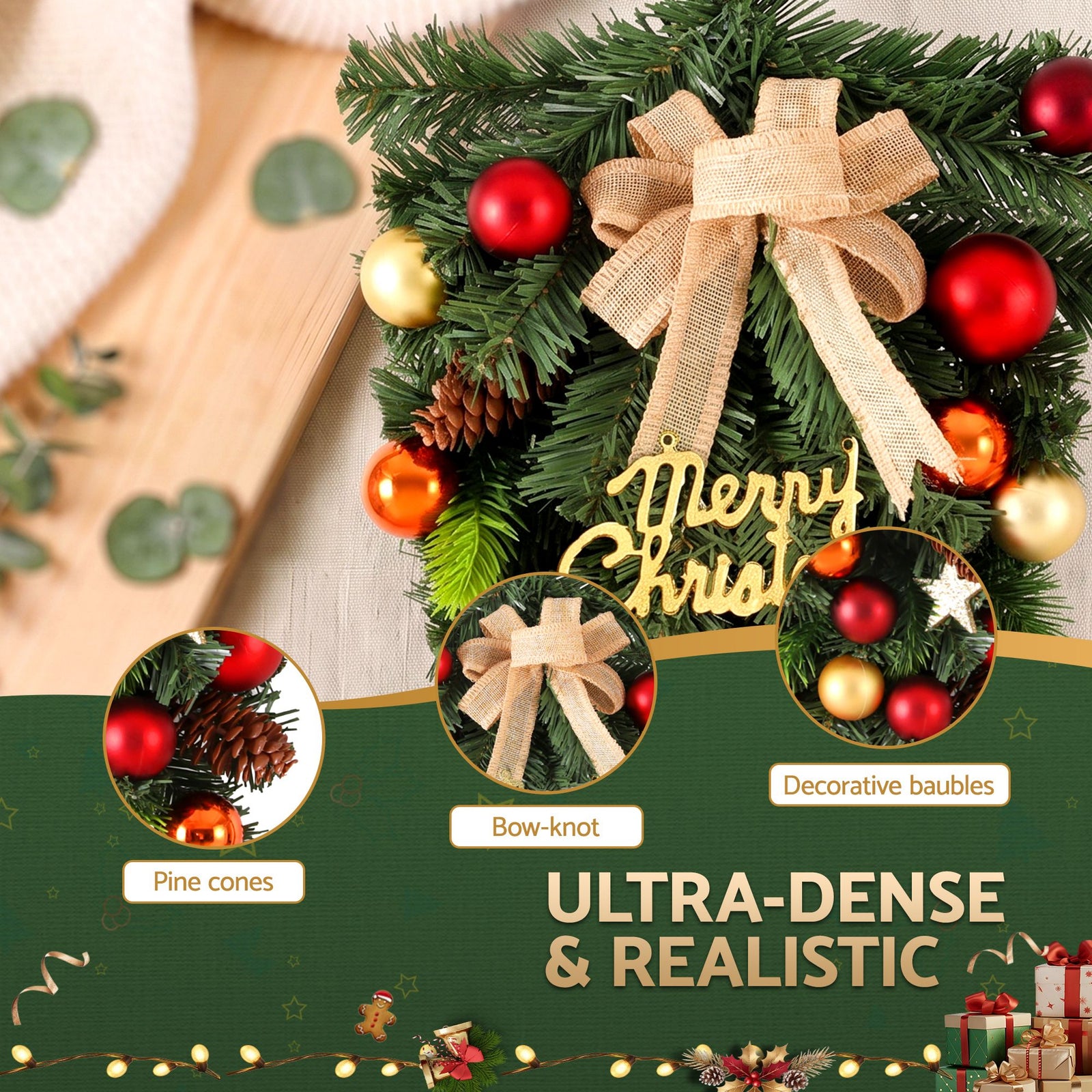 Hanging Christmas Garland 50CM Ornaments Party Decorations