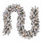 1.8M Christmas Garland 8 Mode LED Snow Frosted Tips Auto Timing