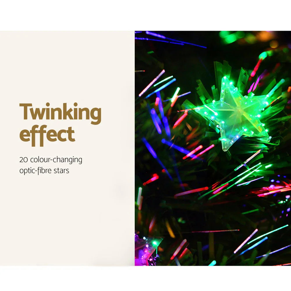 4FT Fibre Optic LED Christmas Tree Multi Colour Pre Lit Tree