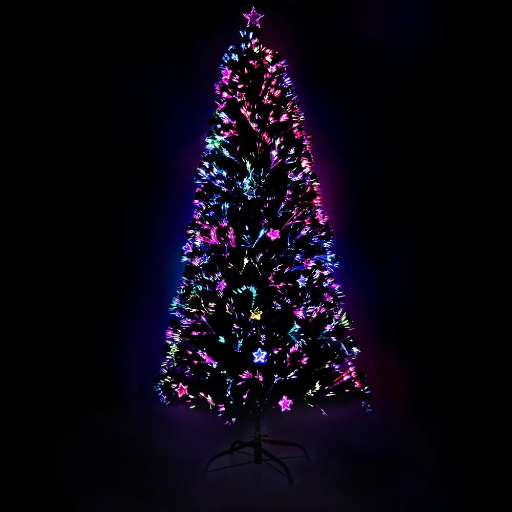 6FT Fibre Optic Christmas Tree LED Multi Colour Lights Decor