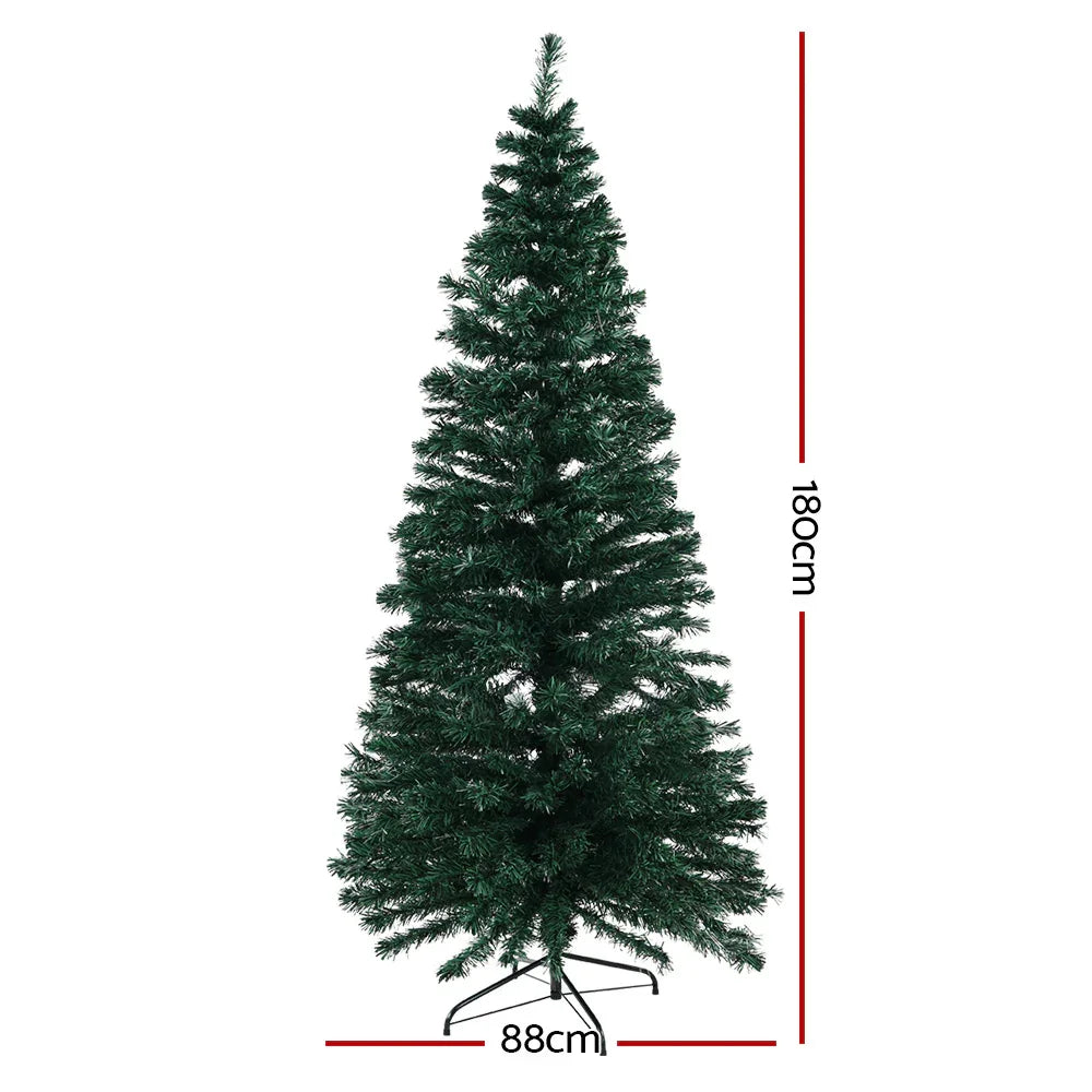 6FT Fibre Optic LED Christmas Tree Multi Colour Pre Lit Tree