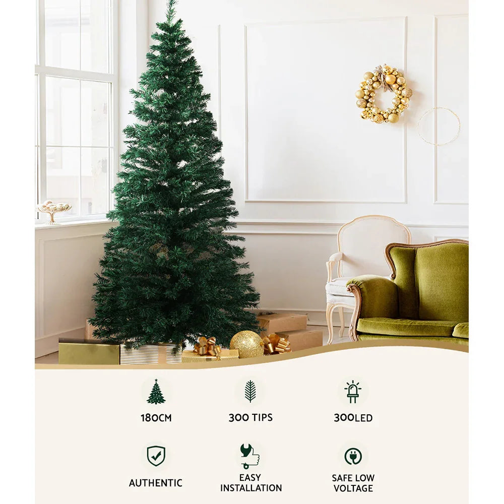 6FT Fibre Optic LED Christmas Tree Multi Colour Pre Lit Tree