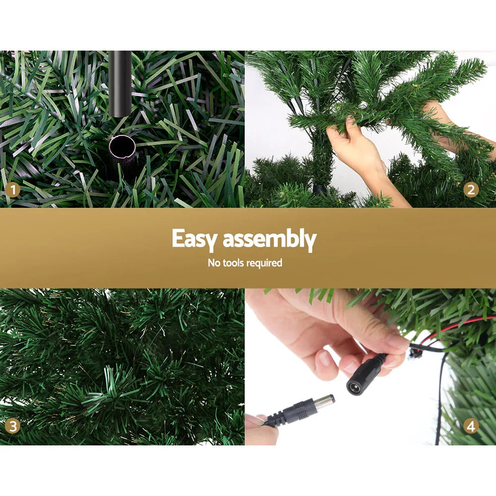6FT Fibre Optic LED Christmas Tree Multi Colour Pre Lit Tree