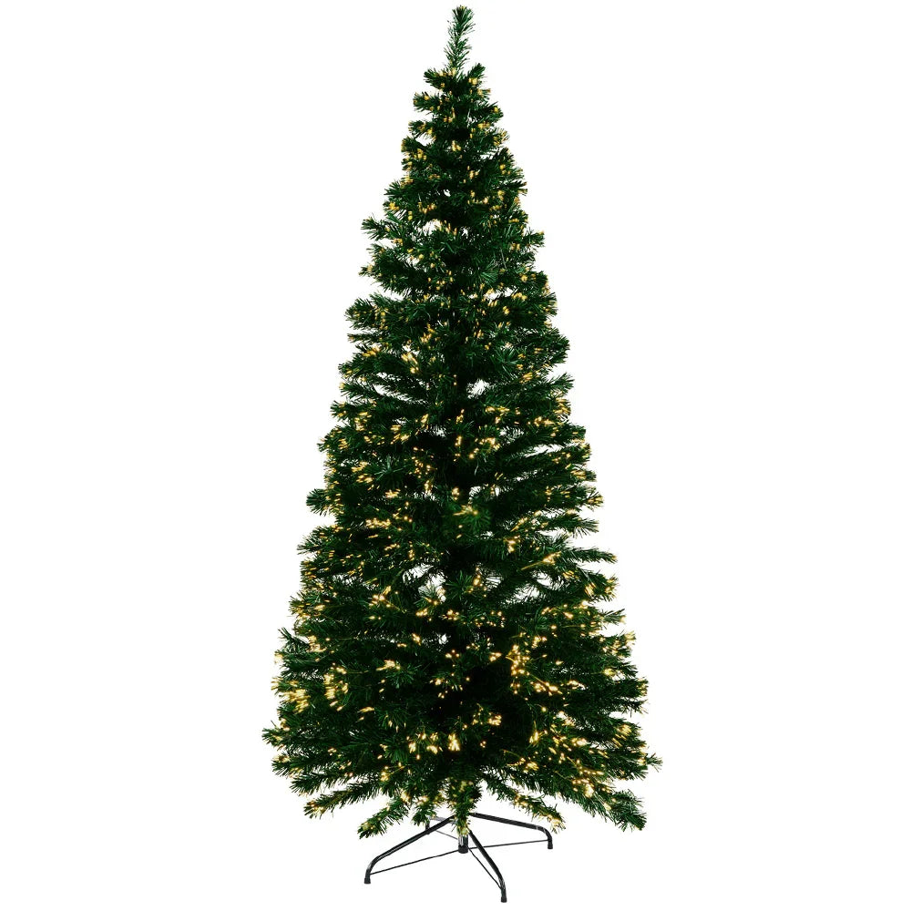 6FT Fibre Optic LED Christmas Tree Warm White Pre Lit Tree