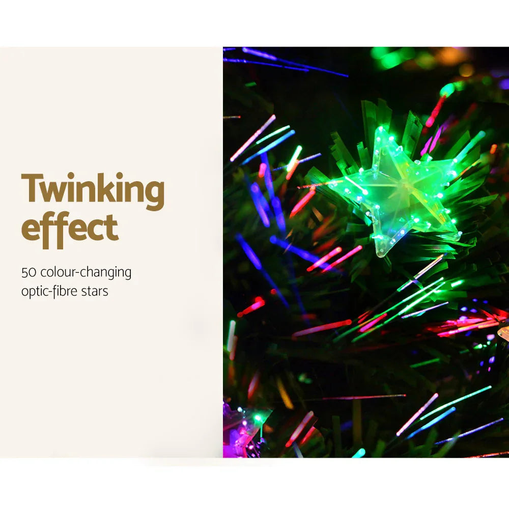 7FT Fibre Optic Christmas Tree LED Multi Colour Lights Decor