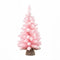60cm Flocked Pink Tabletop Christmas Tree, Pre-Assembled