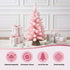 60cm Flocked Pink Tabletop Christmas Tree, Pre-Assembled