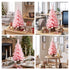 60cm Flocked Pink Tabletop Christmas Tree, Pre-Assembled